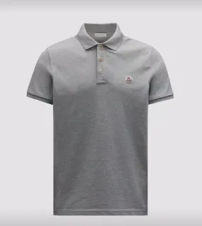 MONCLER Polo Shirt with Logo Patch