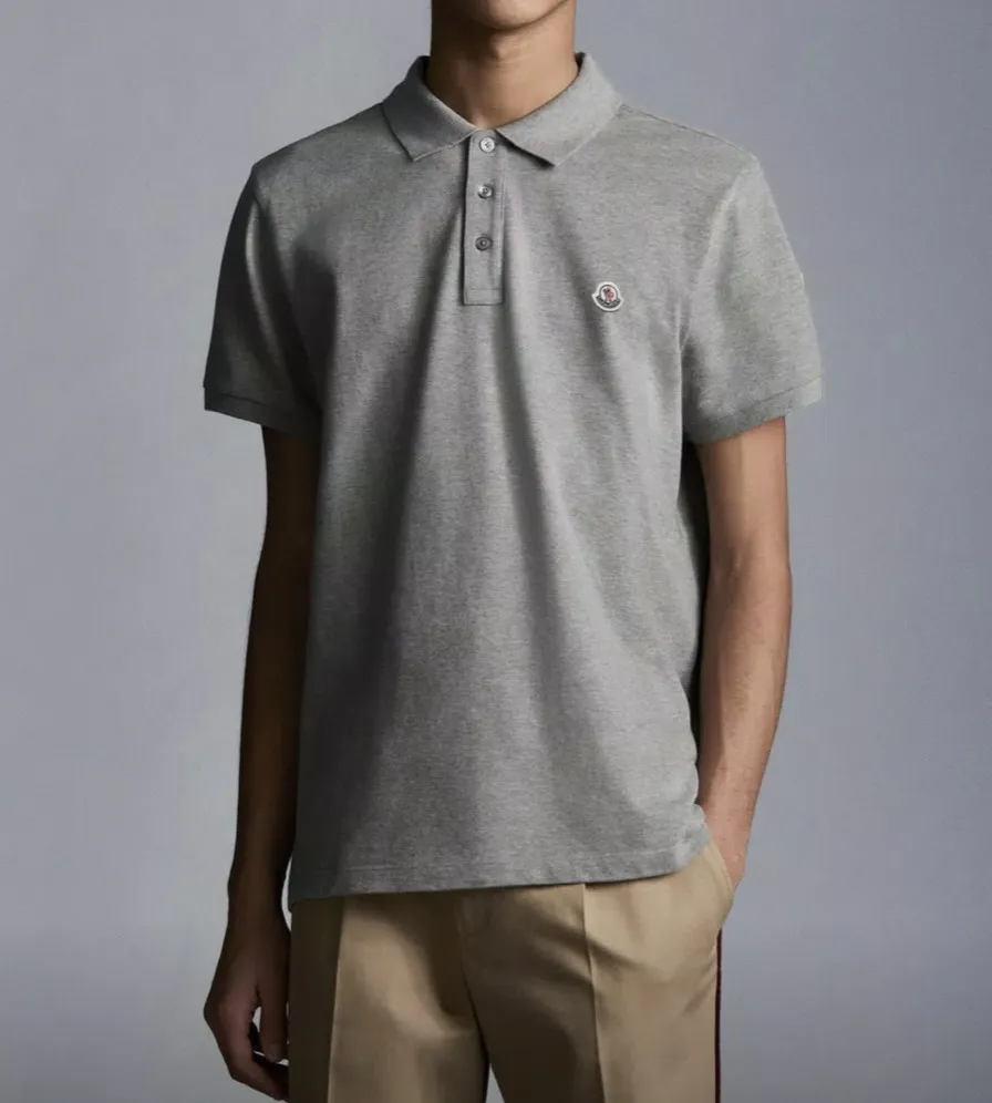 MONCLER Polo Shirt with Logo Patch