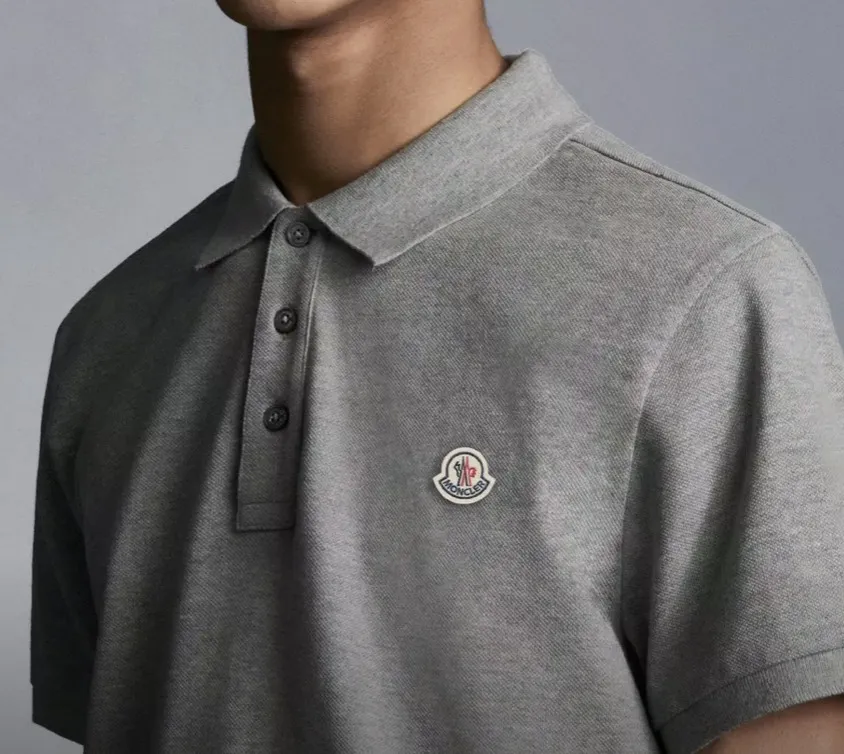 MONCLER Polo Shirt with Logo Patch