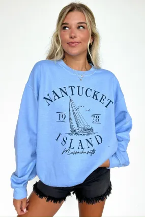 Nantucket Island Graphic Sweatshirt to Nantucket Island Design Sweatshirt