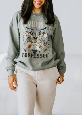 Nashville Foil Print Graphic Sweatshirt