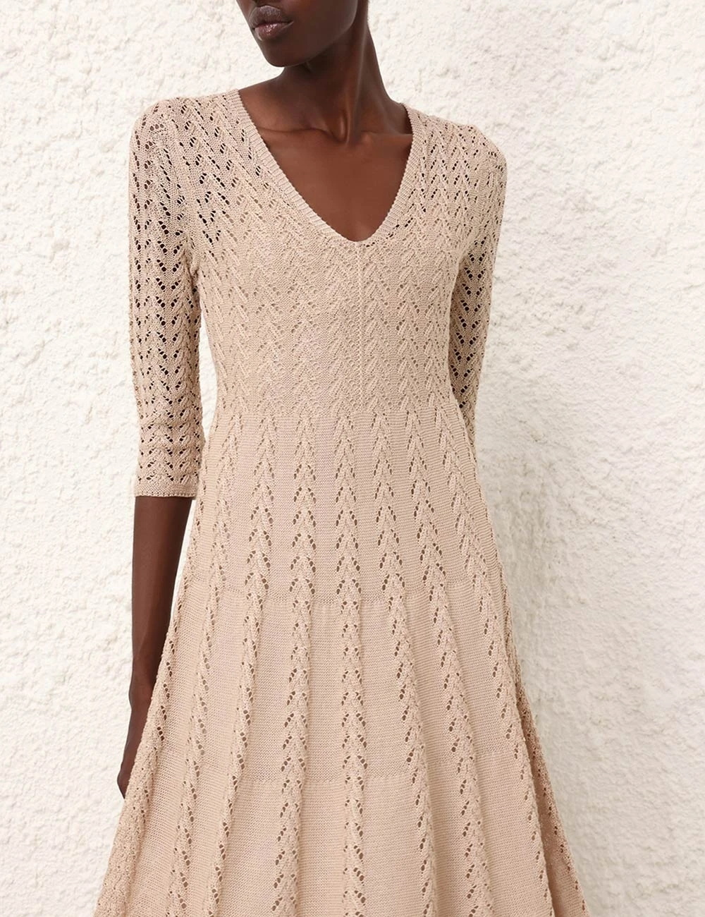 --Natura Knit Lace Dress-