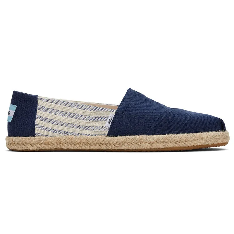 Navy Sustainable Stripe Espadrilles