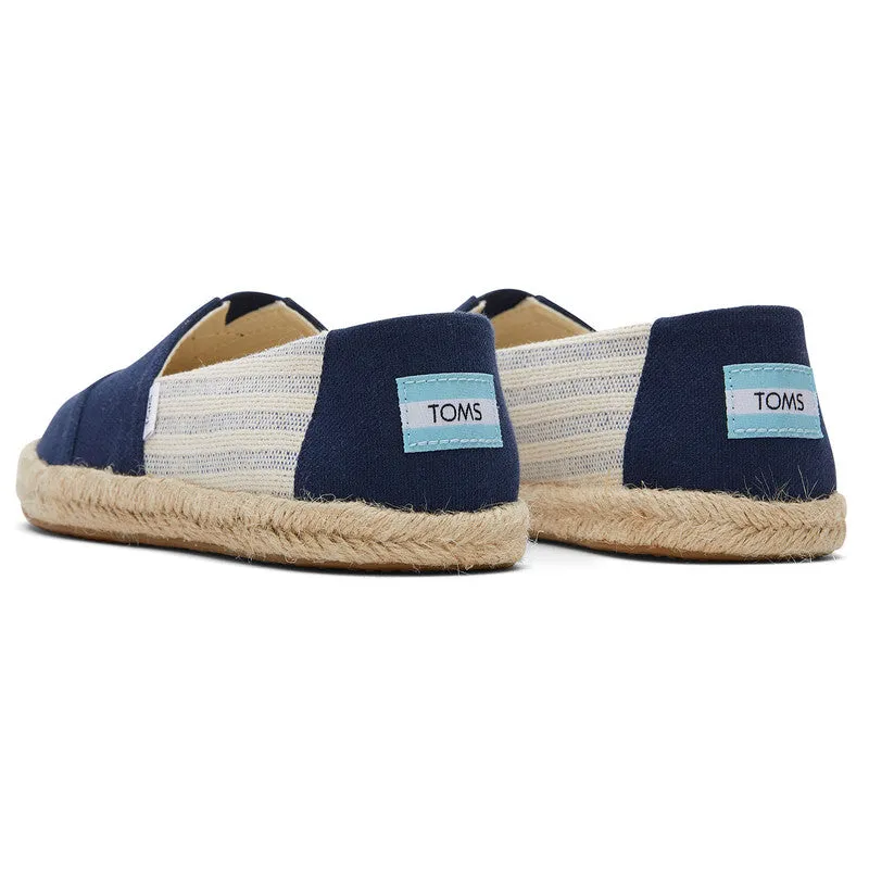 Navy Sustainable Stripe Espadrilles