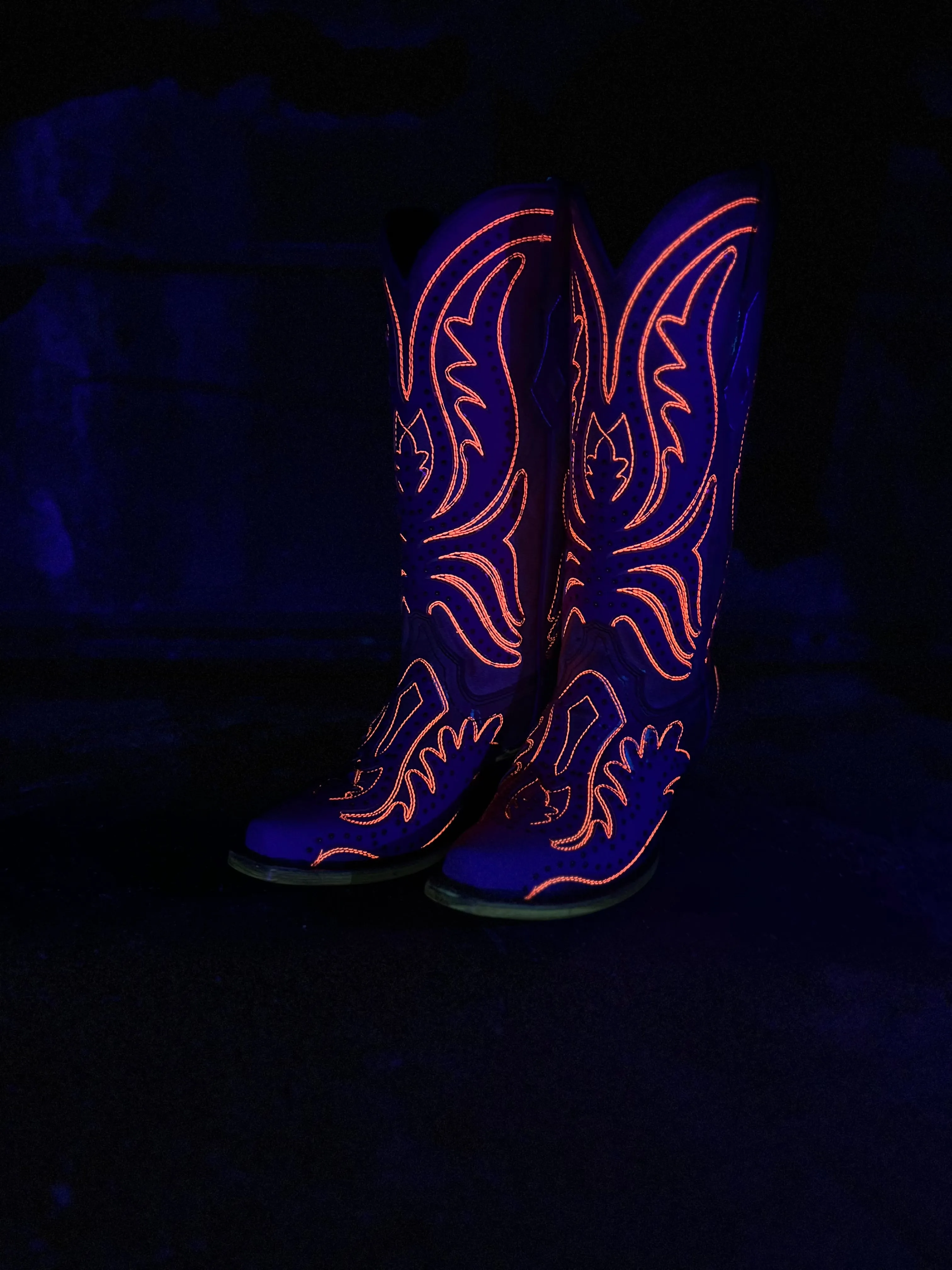 Neon Black Light Boots