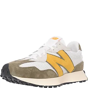 New Balance 327 Trainers in Khaki and Yellow