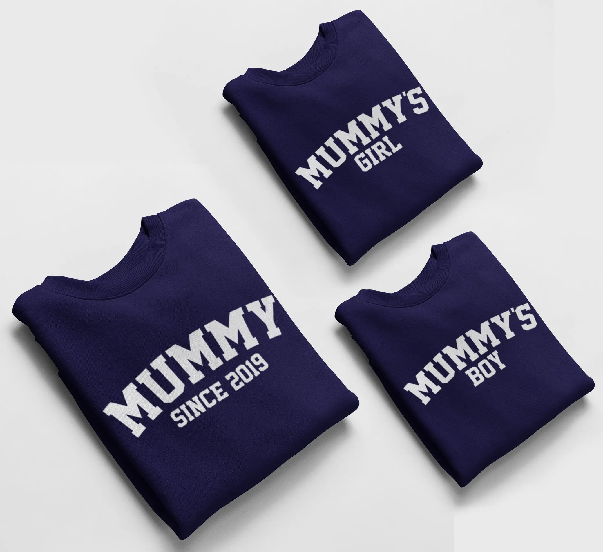 New French Navy Matching Jumpers, Mummy Since, Mummy's Girl, Mummy's Boy Mother's Day Gift, Birthday Gift