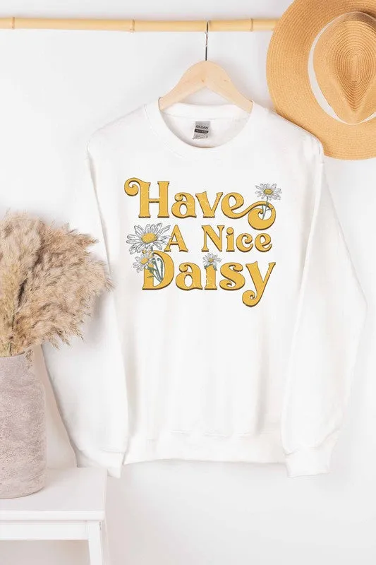 Nice Daisy Graphic Sweatshirt