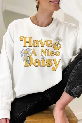 Nice Daisy Graphic Sweatshirt