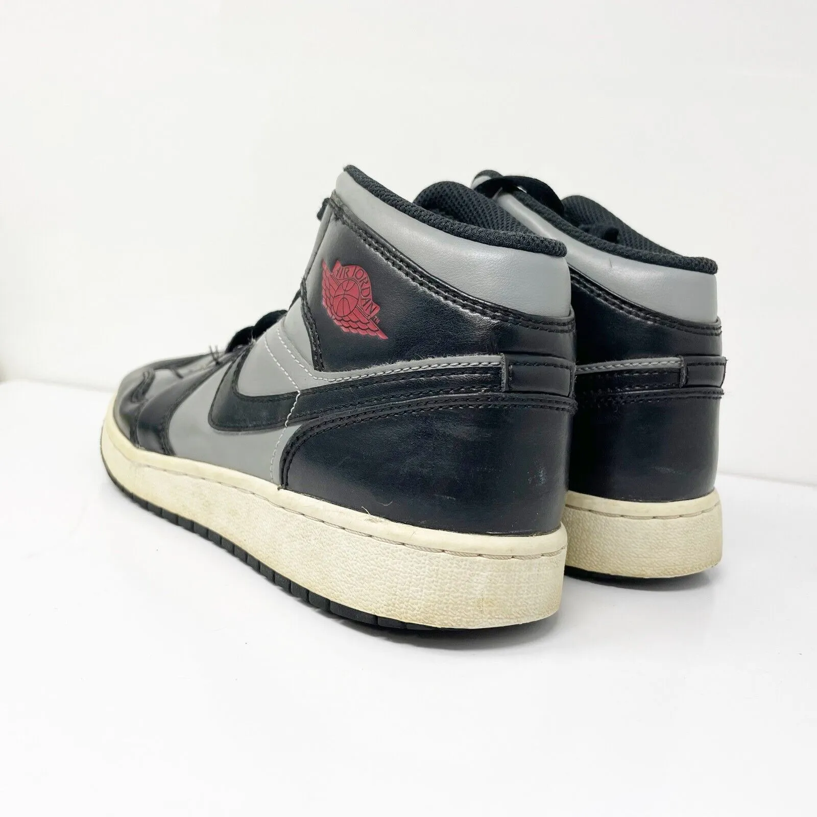 Nike Boys Air Jordan 1 Mid 554725-096 Black Basketball Shoes Sneakers Size 6Y