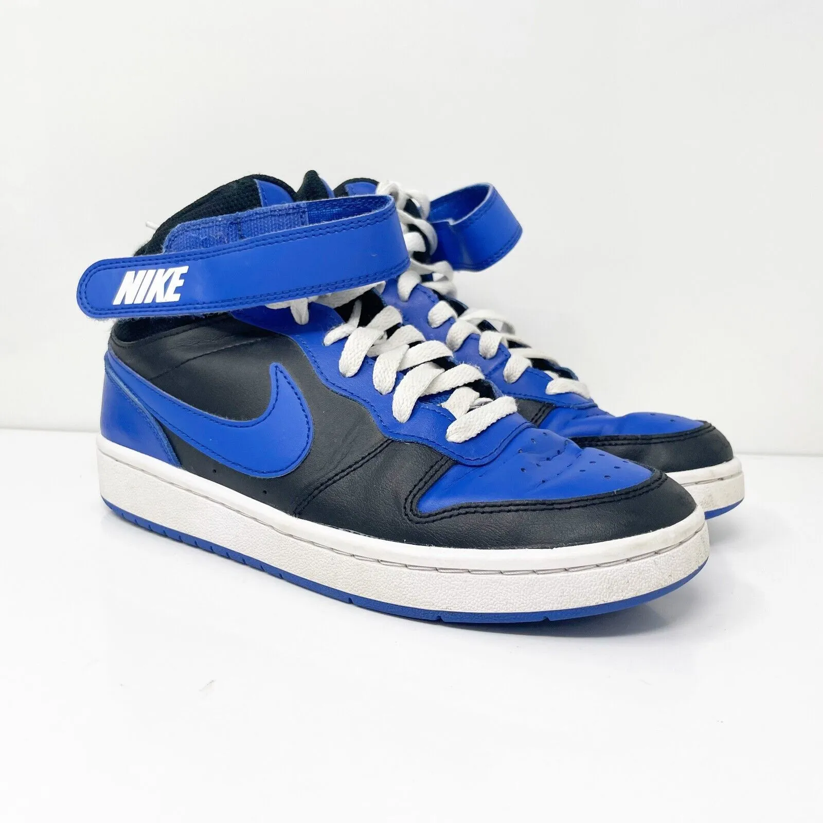 Nike Boys Court Borough Mid 2 DM8872-001 Blue Basketball Shoes Sneakers Sz 5.5Y