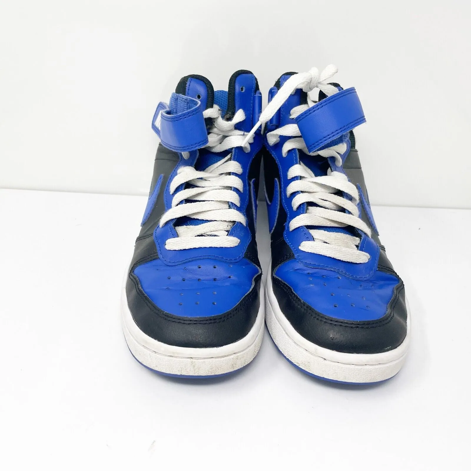 Nike Boys Court Borough Mid 2 DM8872-001 Blue Basketball Shoes Sneakers Sz 5.5Y