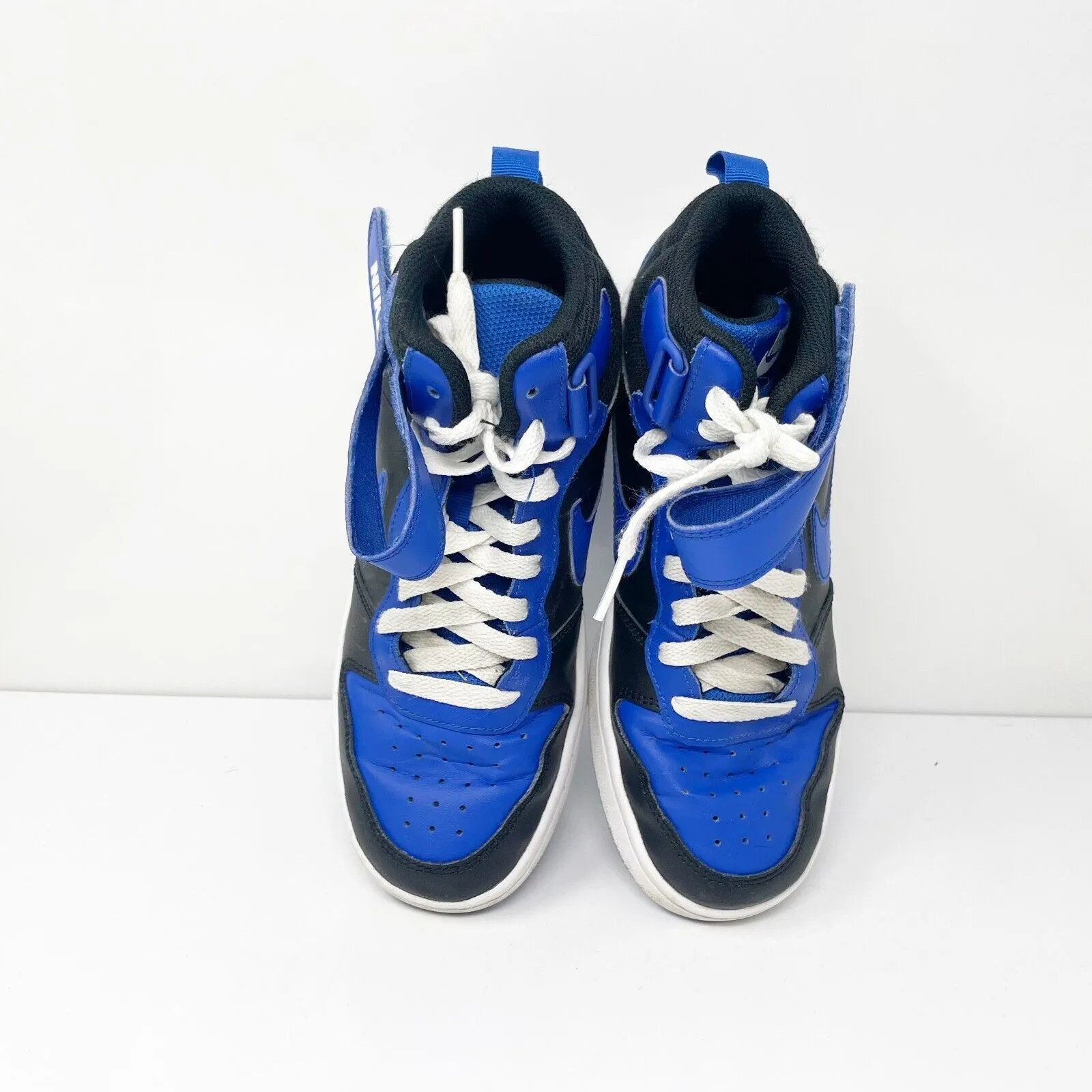 Nike Boys Court Borough Mid 2 DM8872-001 Blue Basketball Shoes Sneakers Sz 5.5Y