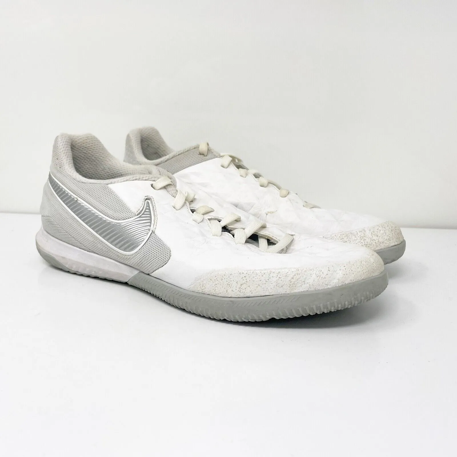 Nike Mens React Tiempo Legend 8 Pro AT6134-100 White Running Shoes Sneakers 6.5