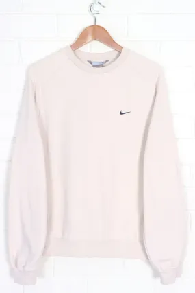 NIKE Swoosh Logo Crewneck Sweatshirt - Ecru - Size M-L