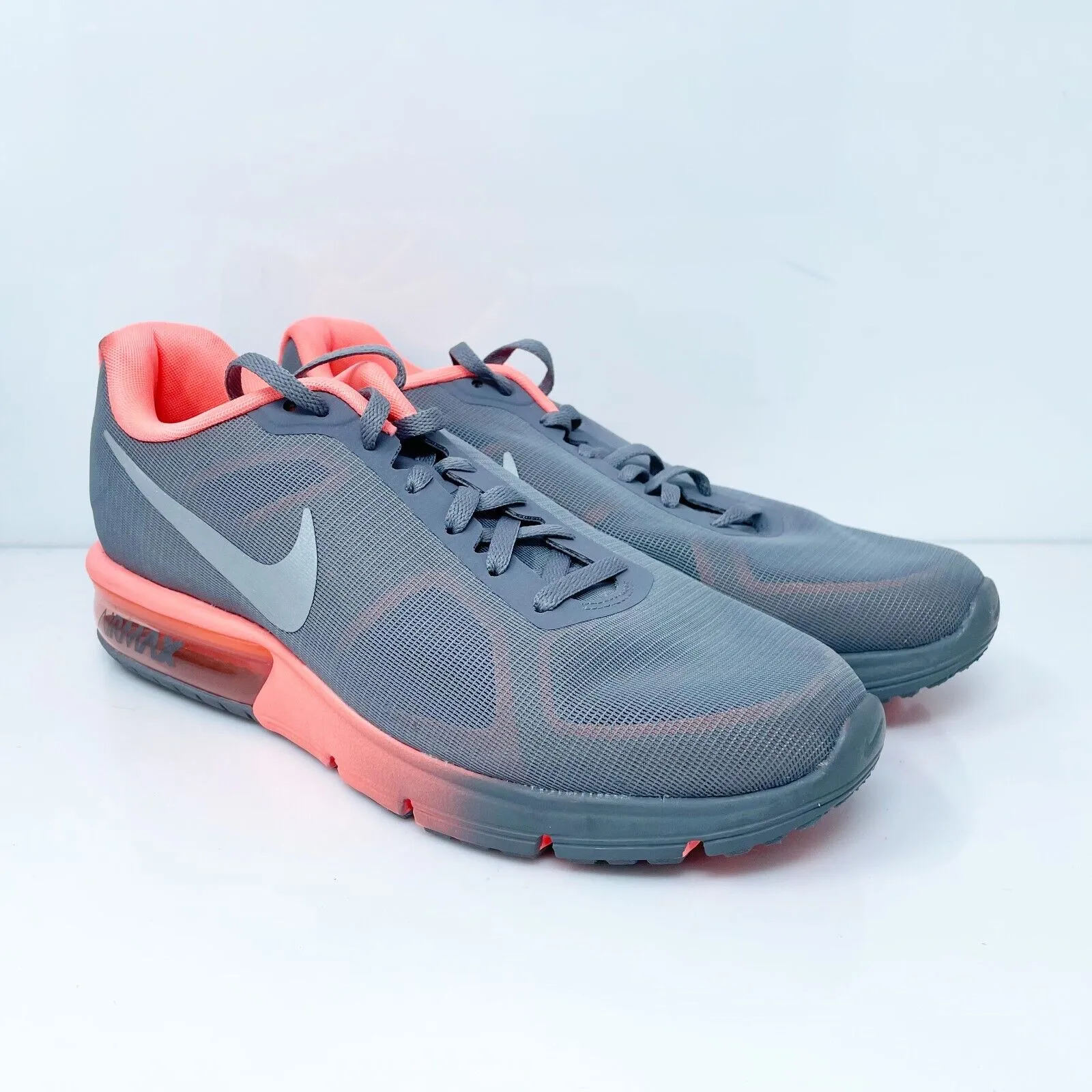 Nike Womens Air Max Sequent 719916-011 Gray Running Shoes Sneakers Size 9