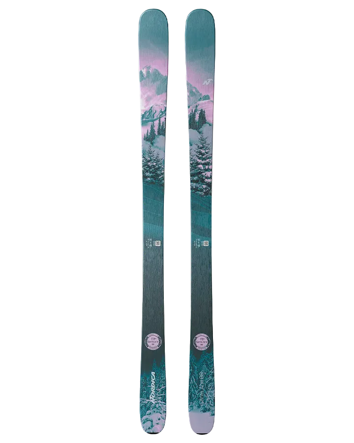 Nordica Santa Ana 88 (Flat) Women's Snow Skis Pink / Metallic Green 2023 | Women's Snow Skis | Snow Skiers Warehouse