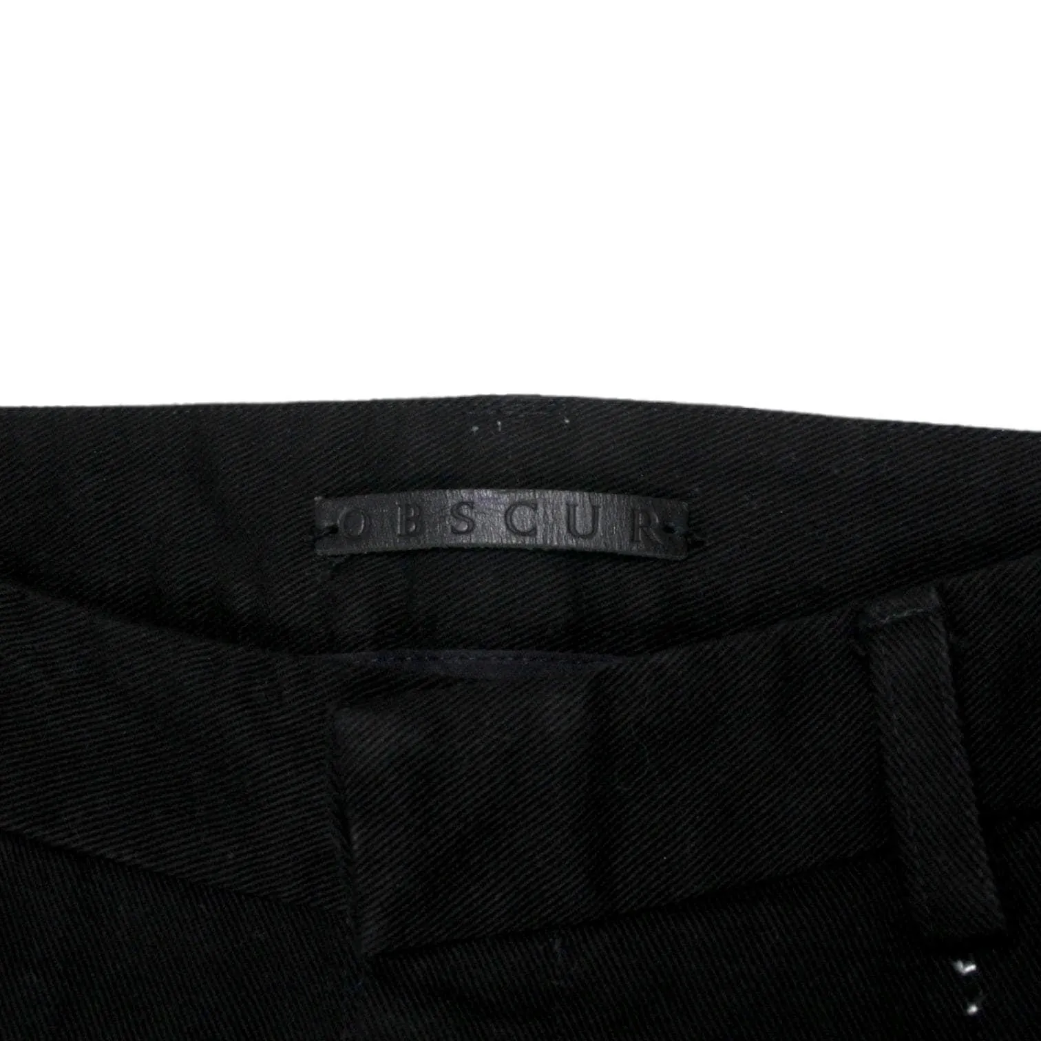 Obscur Black with White Stitch Design Cotton Twill Trousers