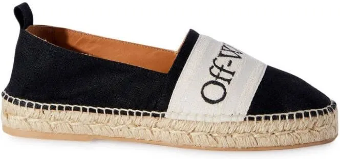 Off-White Bookish logo-band espadrilles Black