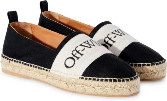 Off-White Bookish logo-band espadrilles Black