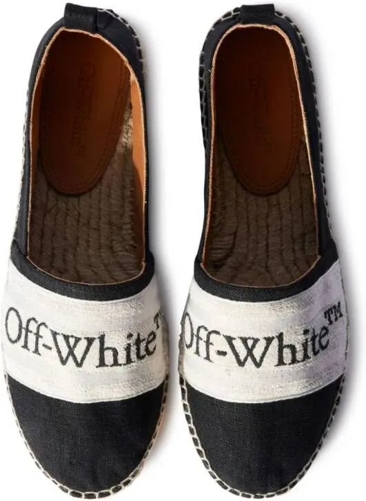 Off-White Bookish logo-band espadrilles Black