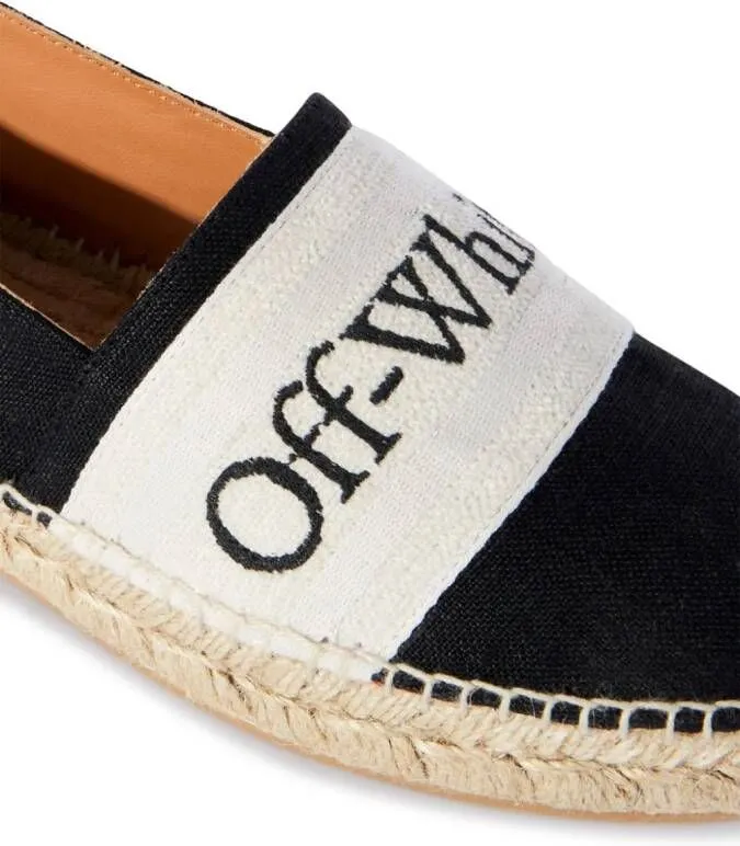 Off-White Bookish logo-band espadrilles Black