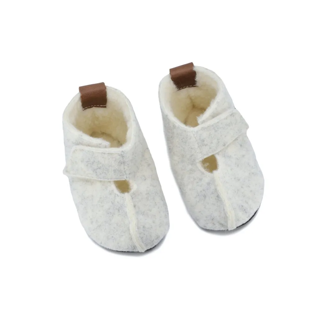 OmaKing Felt Slippers Kaku white slippers