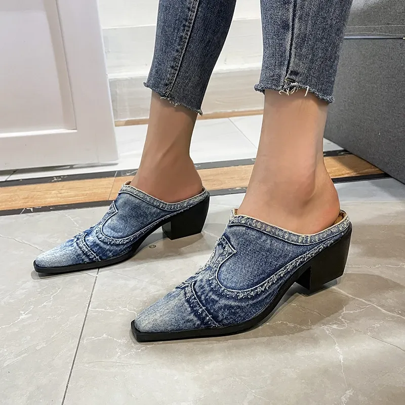 Omega Denim Slippers