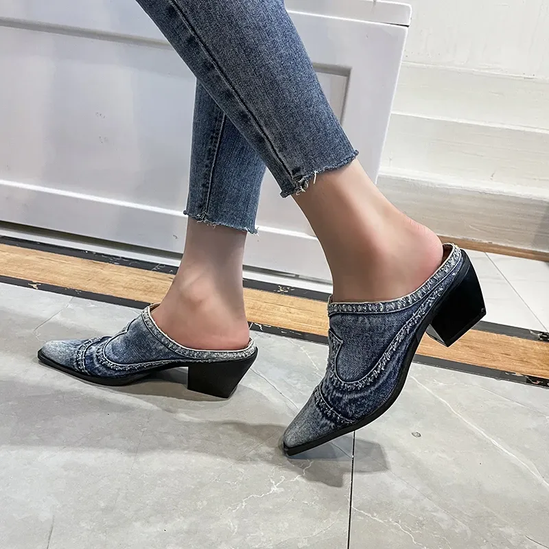 Omega Denim Slippers