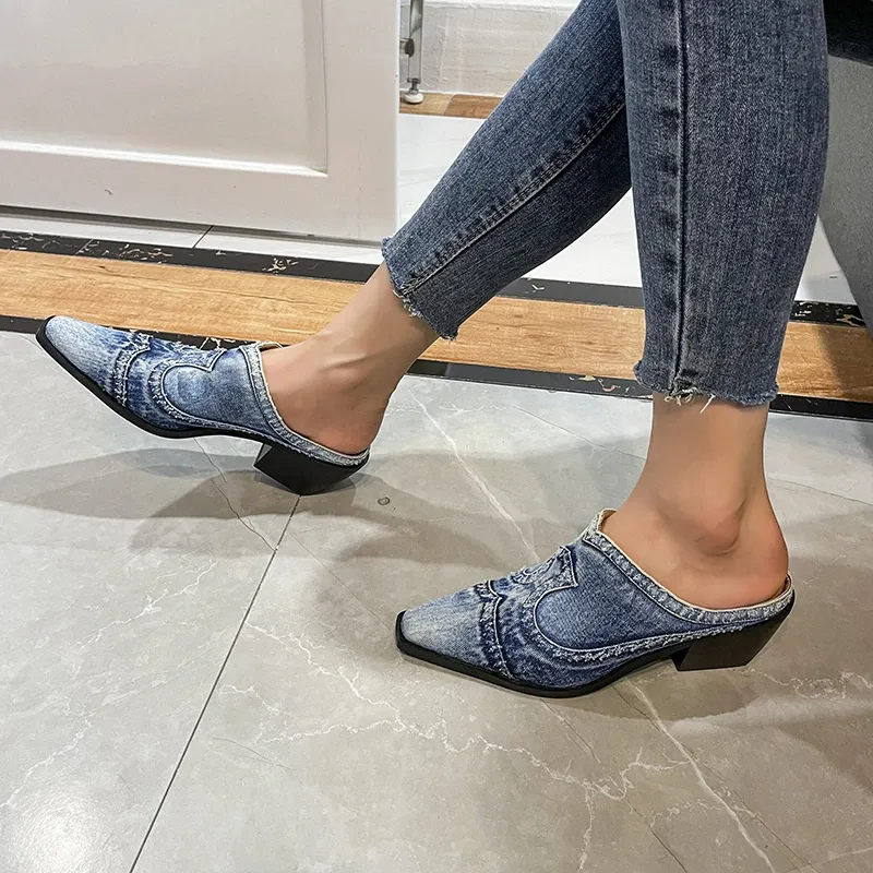 Omega Denim Slippers