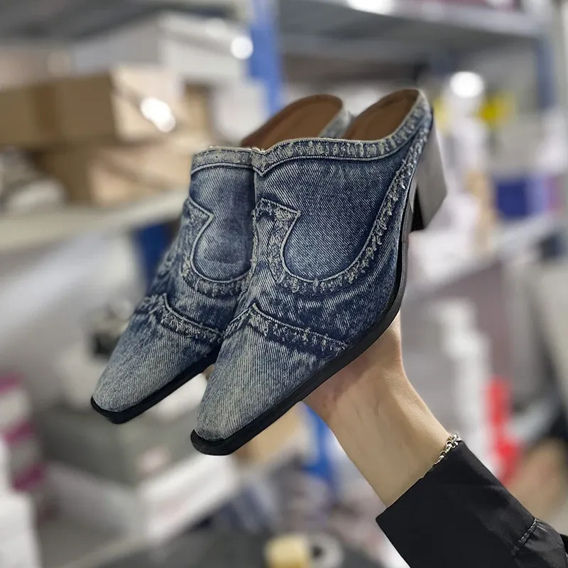 Omega Denim Slippers