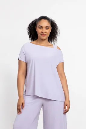 One Shoulder Boxy Top | Lavender