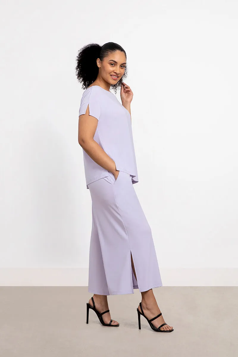 One Shoulder Boxy Top | Lavender