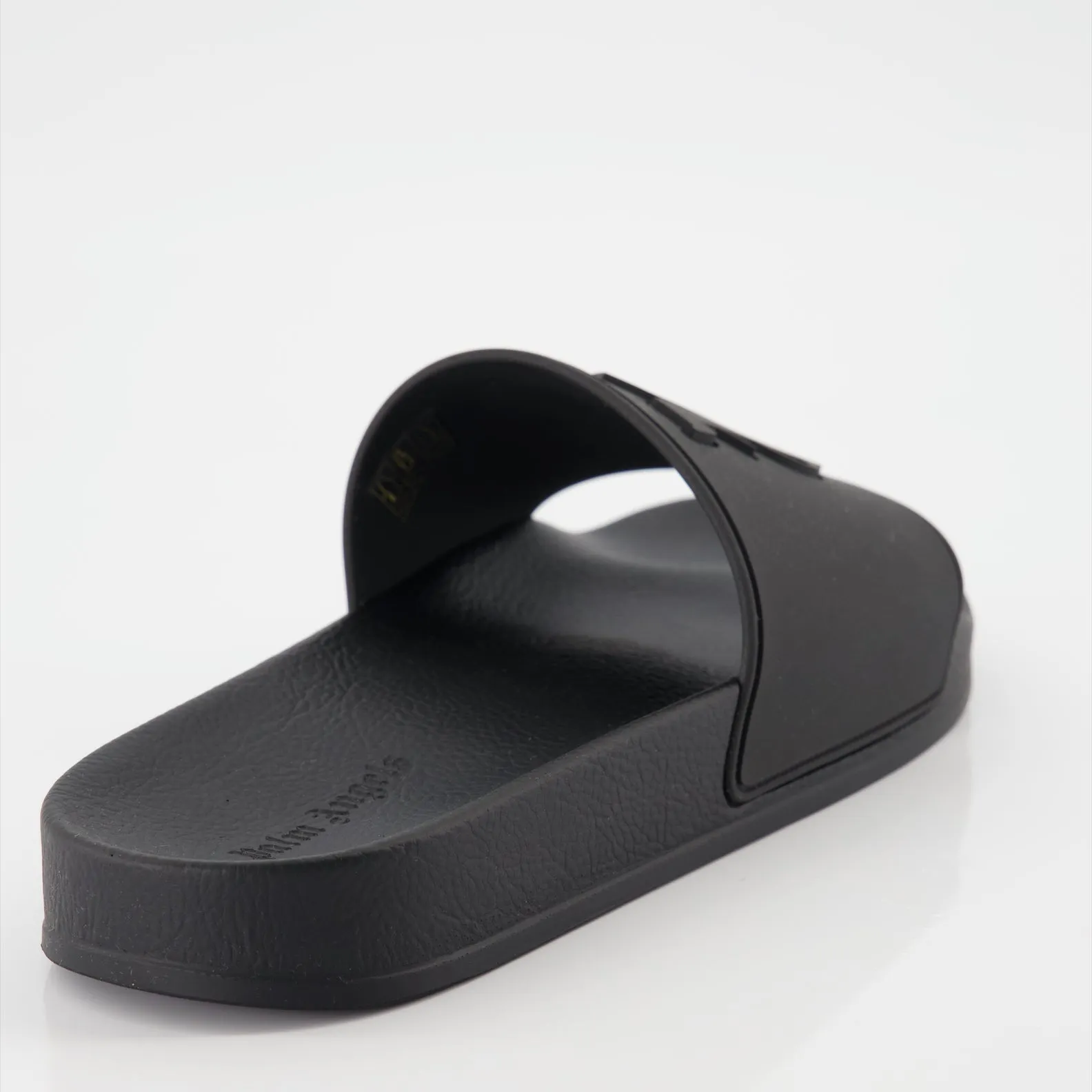 PA Monogram Black Rubber Slides