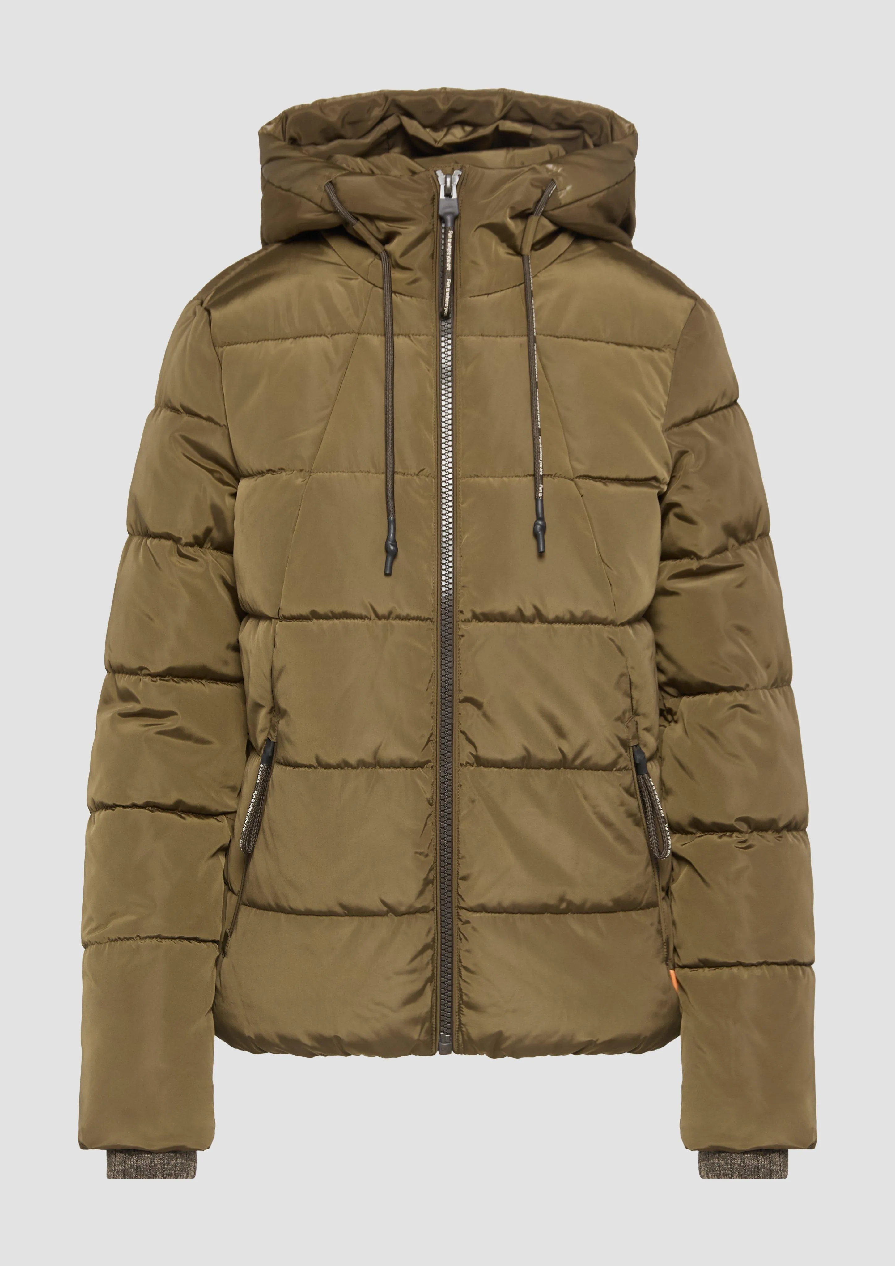 Padded quilted jacket with a hood