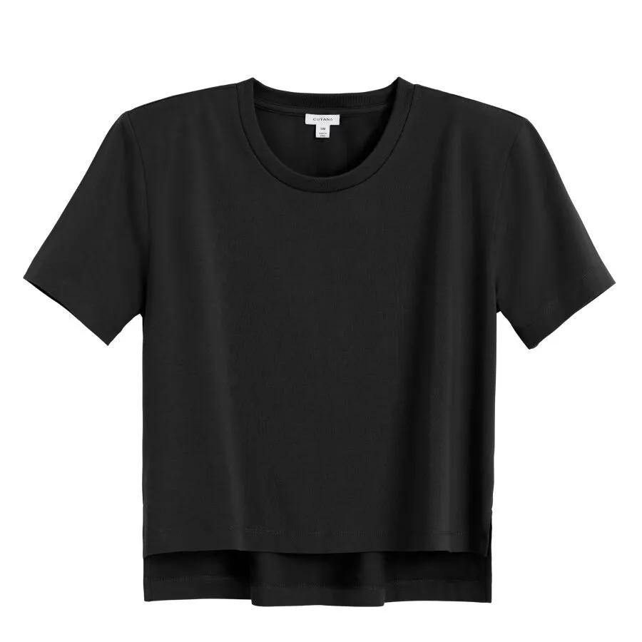 Padded Shoulder Cropped Tee