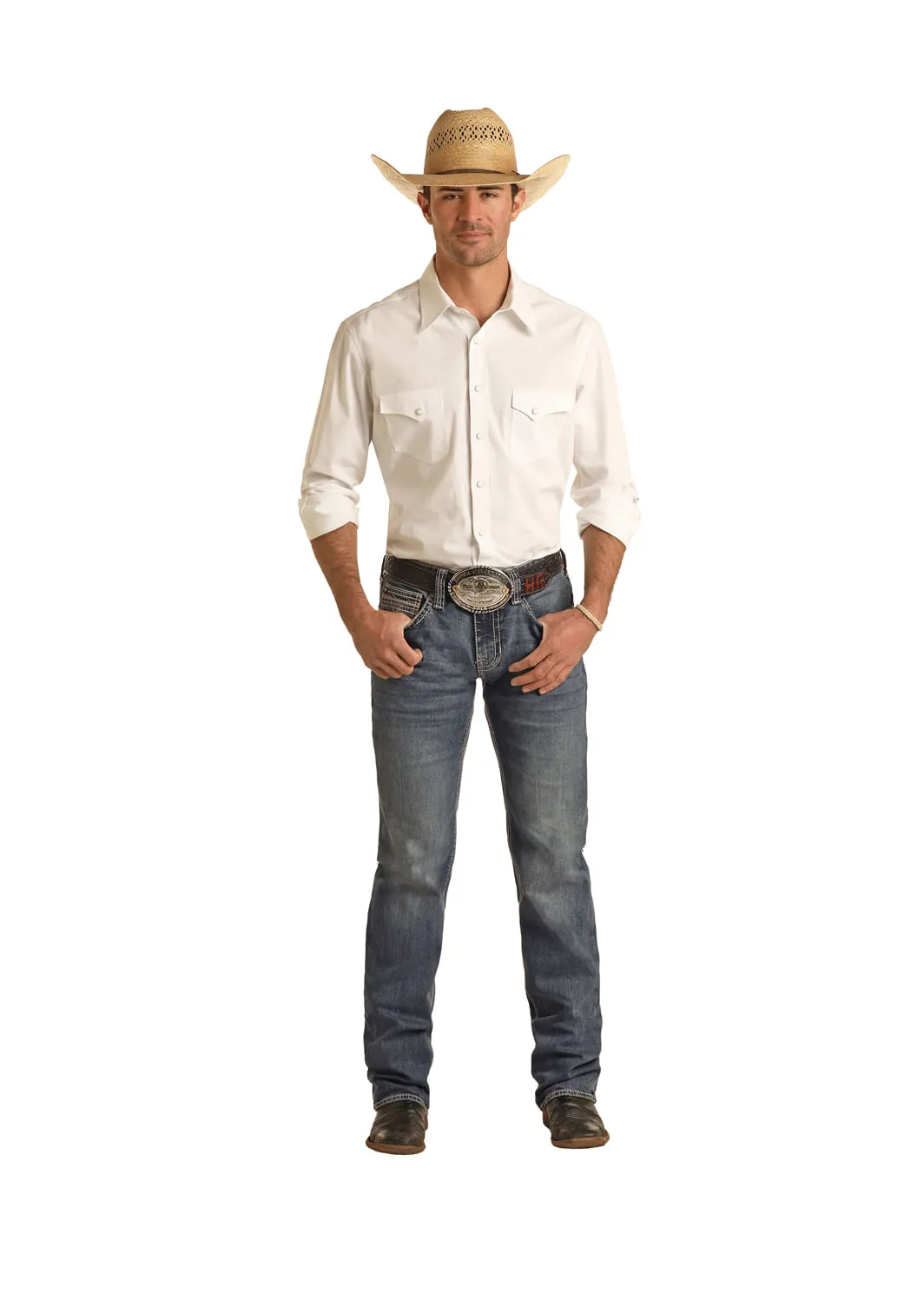 Men's Two-Tone Pistol Stackable Jeans