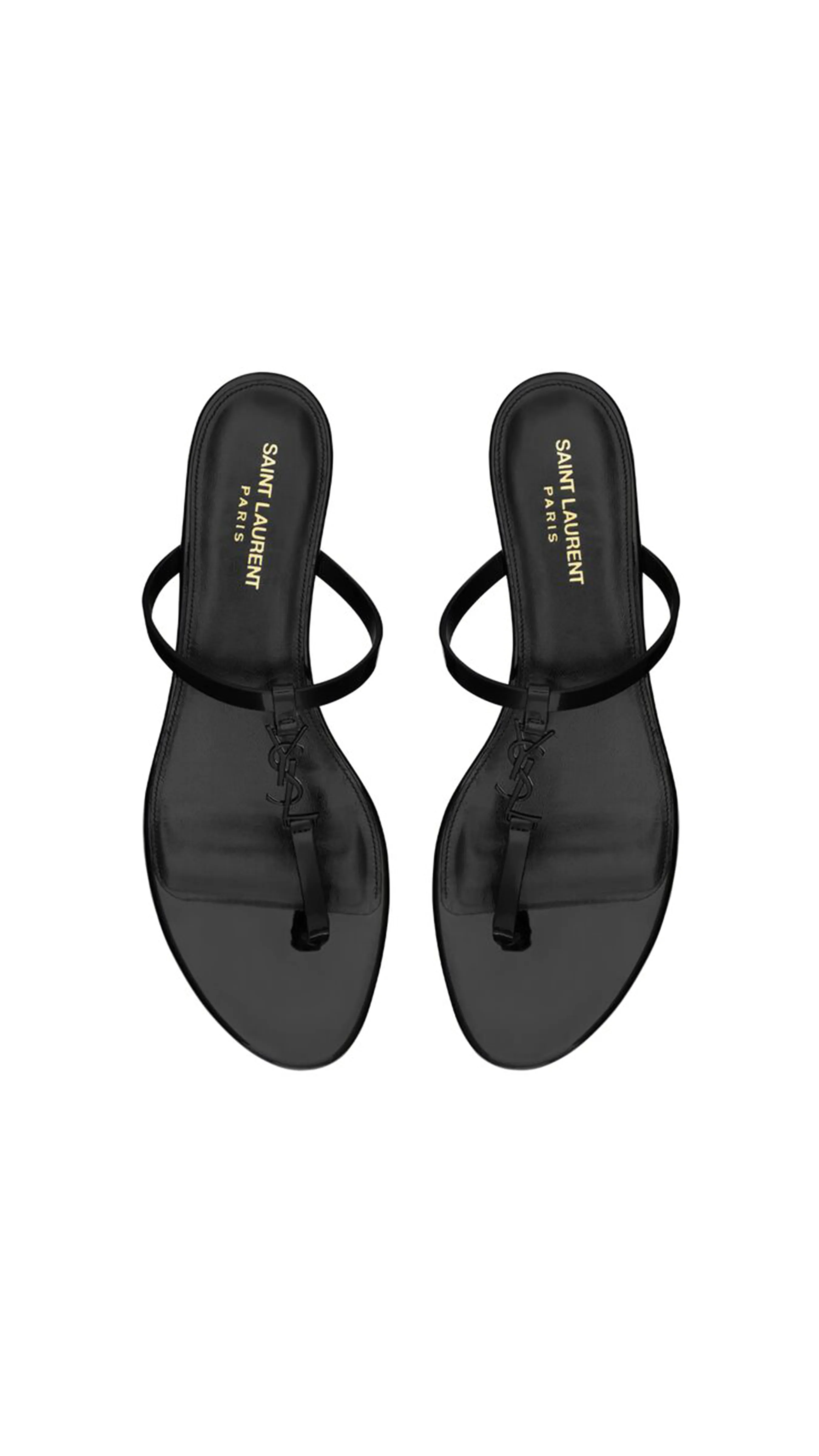 Patent Leather Black Cassandre Slides