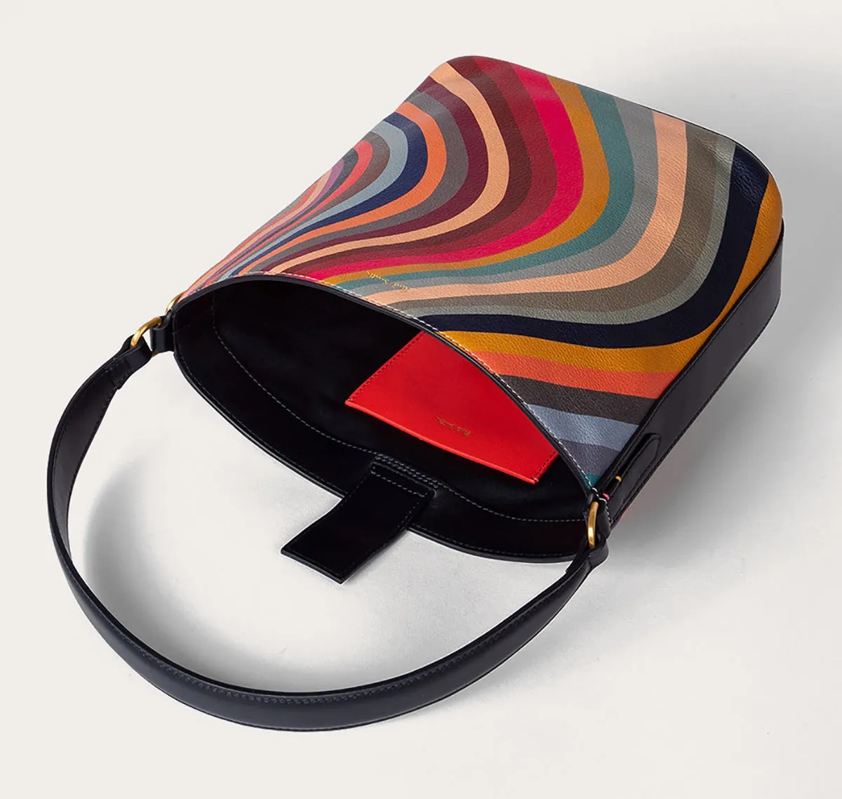 Paul Smith - Leather Bucket Bag with Swirl Print for Women