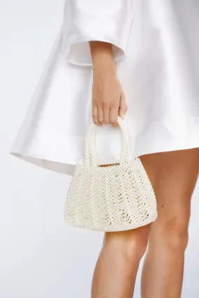 Pearl Embellished Beaded Bag