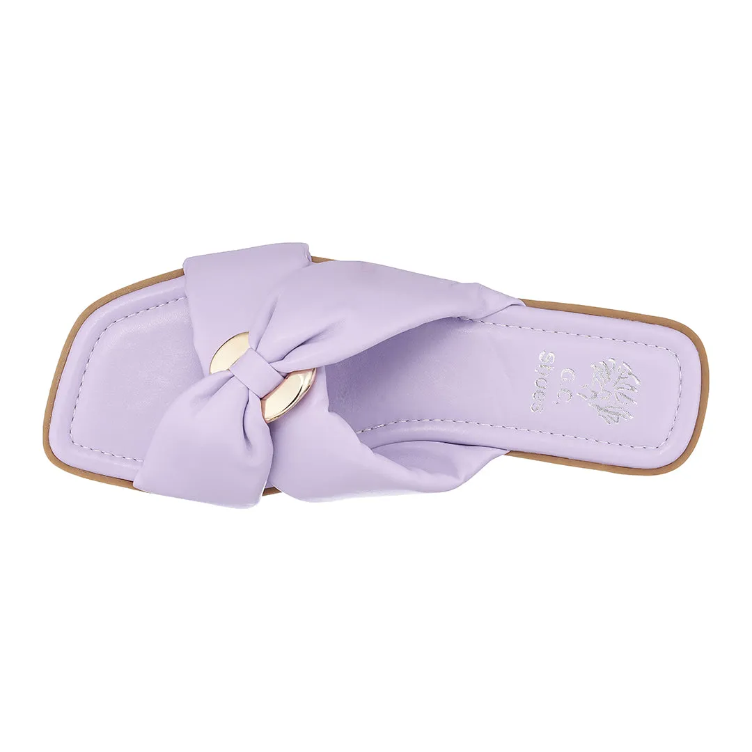 Perri Purple Flat Sandals