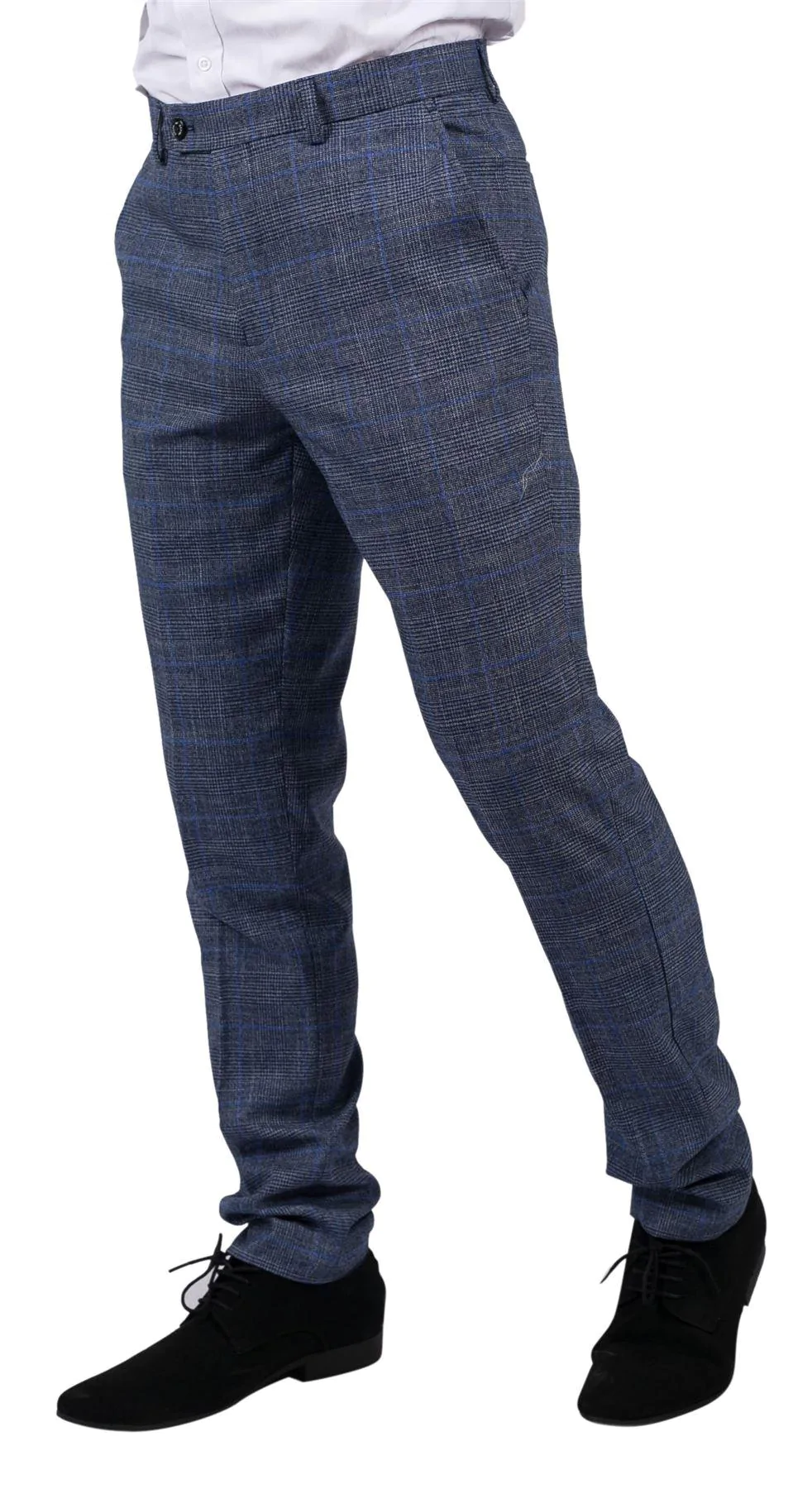 Phantom - Men's Blue Check Trousers