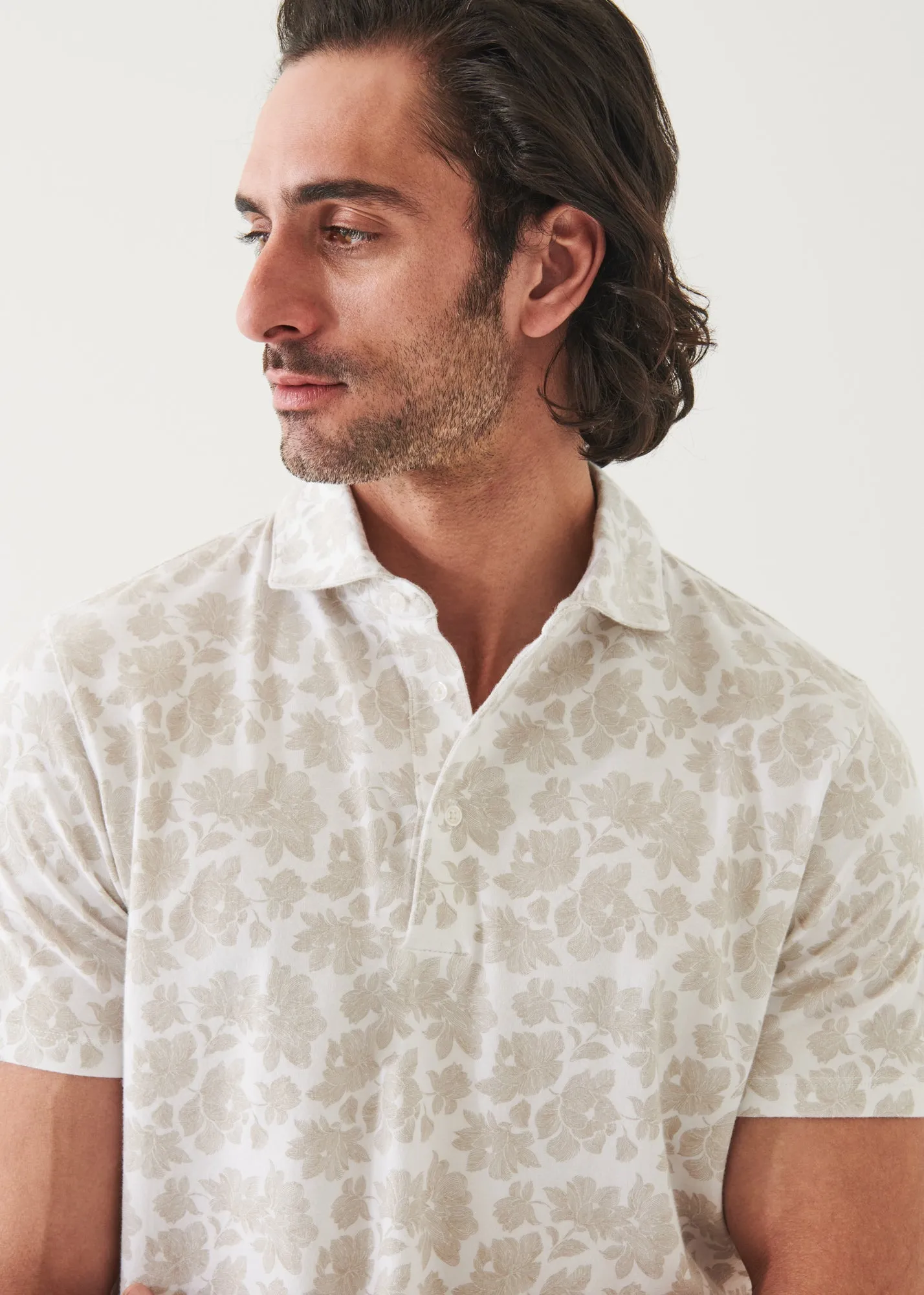 PIMA COTTON STRETCH PRINTED POLO