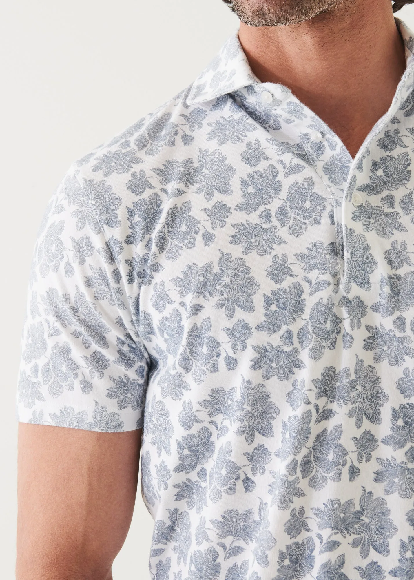 PIMA COTTON STRETCH PRINTED POLO