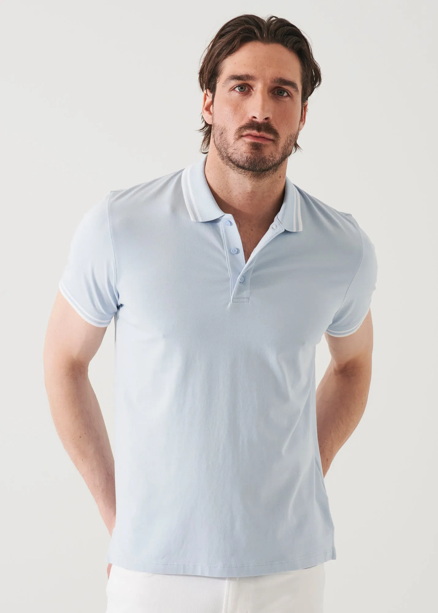 Pima Cotton Stretch Tipped Polo