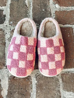 Pink Check Novelty Slipper