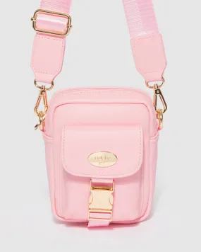 Pink Emma Lock Crossbody Bag