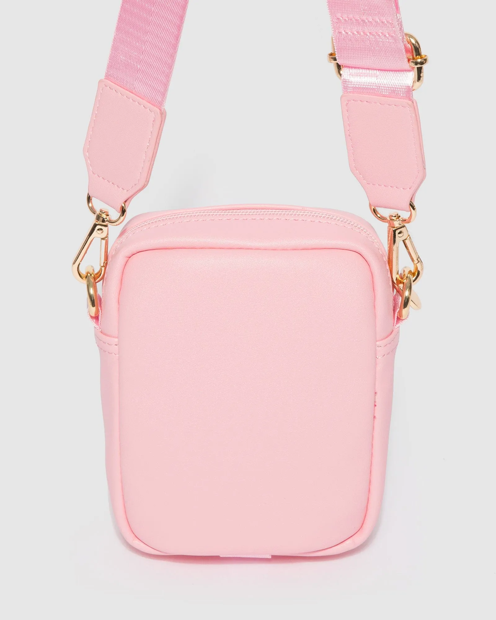 Pink Emma Lock Crossbody Bag