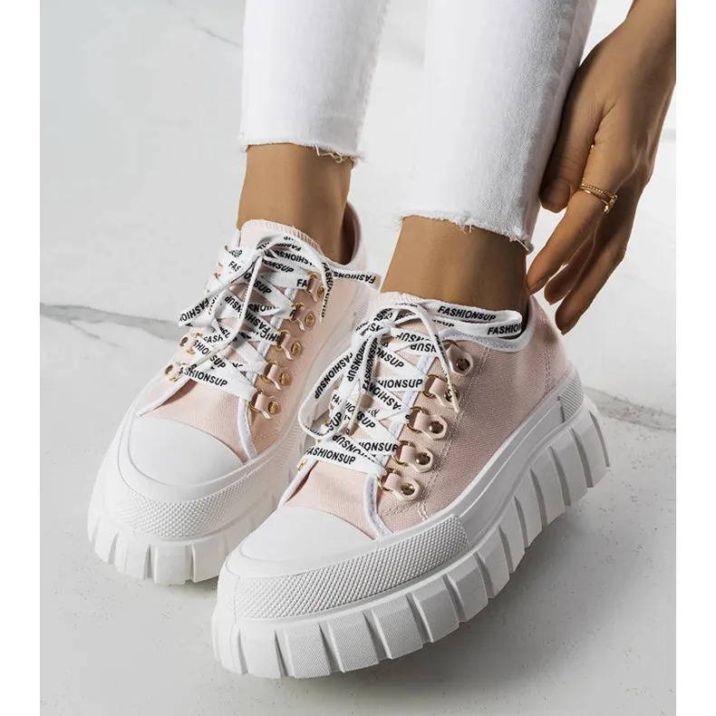 Pink platform sneakers from Toni