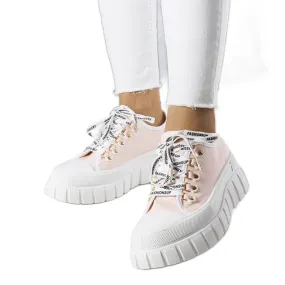 Pink platform sneakers from Toni